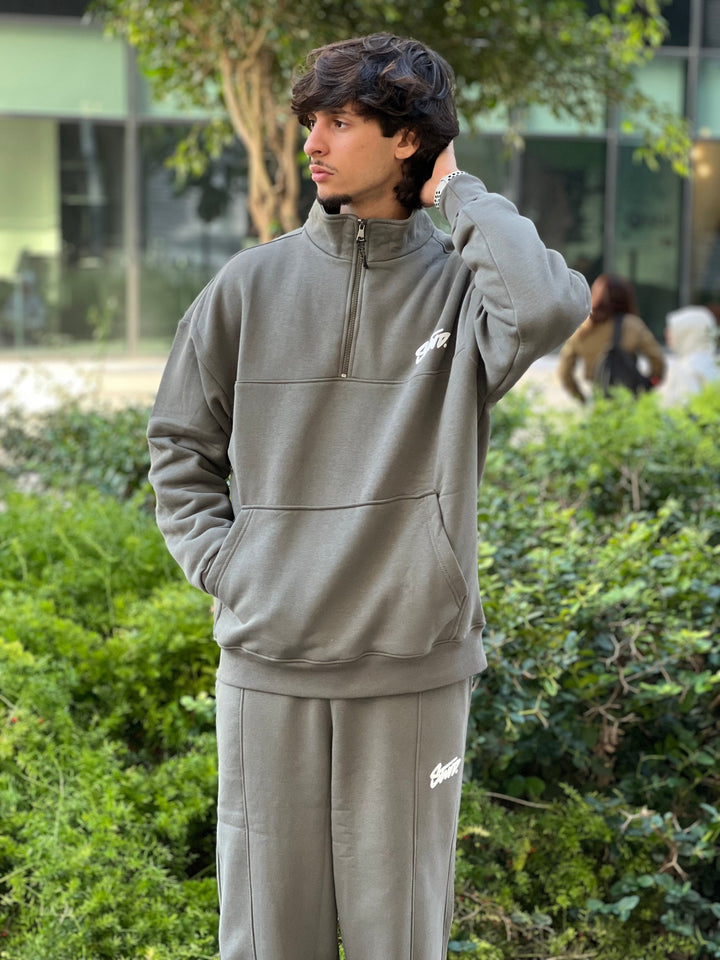 Zippé a col Ensemble - Olive